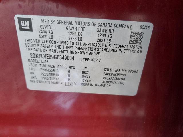 Photo 14 from auction – 2016 GMC TERRAIN DE with VIN 2GKFLVE39G6349004