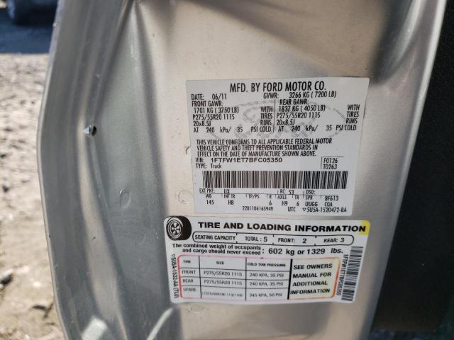 Photo 12 from auction – 2011 FORD F150 SUPER with VIN 1FTFW1ET7BFC05350