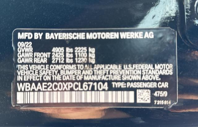 Photo 10 from auction – 2023 BMW 840I with VIN WBAAE2C0XPCL67104