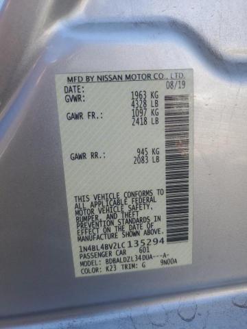 Photo 12 from auction – 2020 NISSAN ALTIMA S with VIN 1N4BL4BV2LC135294