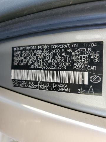 Photo 12 from auction – 2005 LEXUS SC 430 with VIN JTHFN48Y650065048