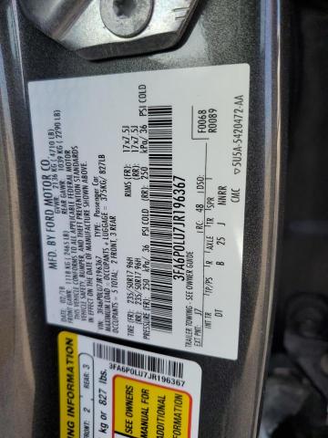 Photo 12 from auction – 2018 FORD FUSION SE with VIN 3FA6P0LU7JR196367