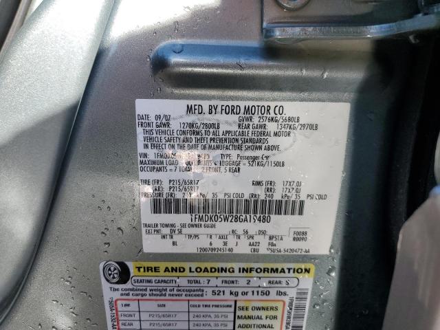 Photo 14 from auction – 2008 FORD TAURUS X S with VIN 1FMDK05W28GA19480