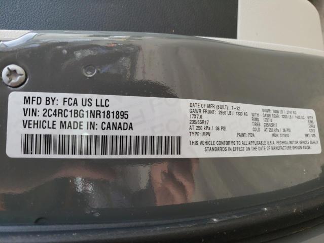 Photo 12 from auction – 2022 CHRYSLER PACIFICA T with VIN 2C4RC1BG1NR181895