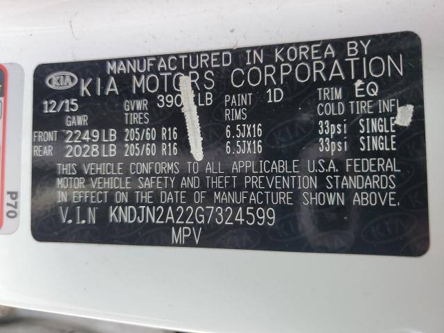 Photo 12 from auction – 2016 KIA SOUL with VIN KNDJN2A22G7324599