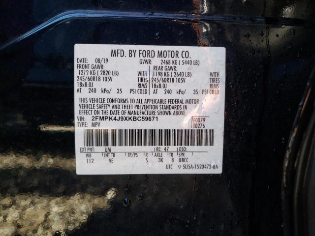Photo 14 from auction – 2019 FORD EDGE SEL with VIN 2FMPK4J9XKBC59671