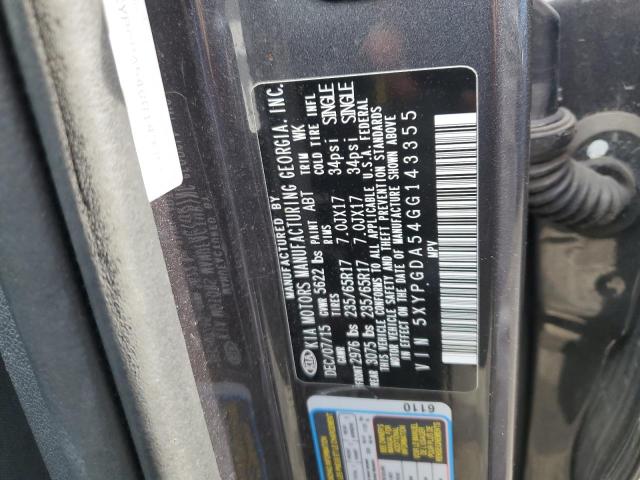 Photo 14 from auction – 2016 KIA SORENTO LX with VIN 5XYPGDA54GG143355