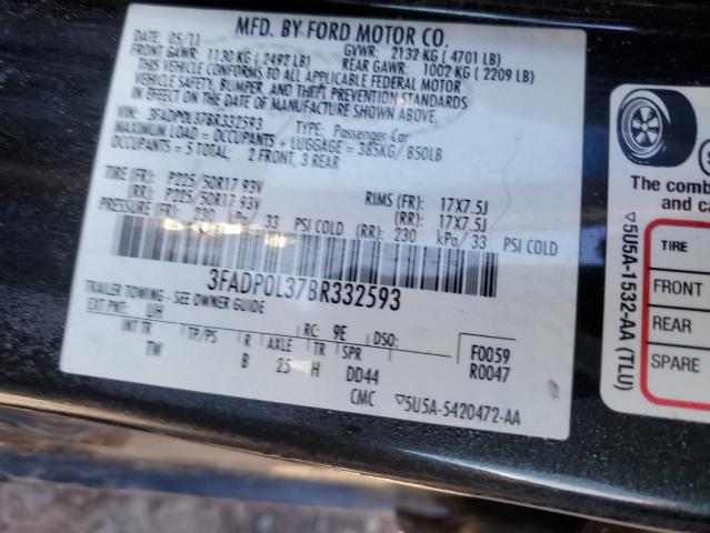 Photo 12 from auction – 2011 FORD FUSION HYB with VIN 3FADP0L37BR332593