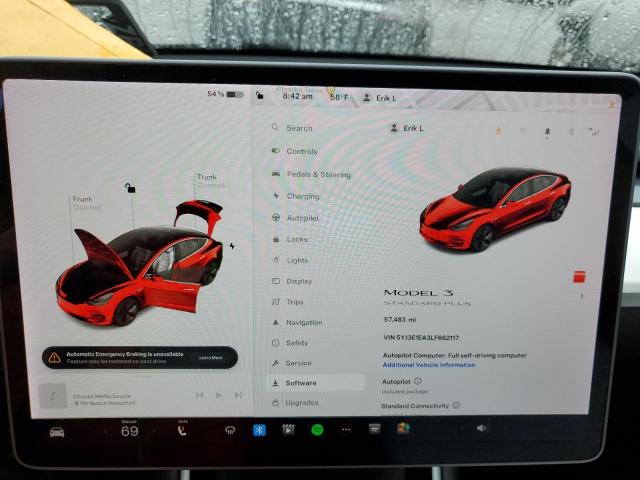 Photo 9 from auction – 2020 TESLA MODEL 3 with VIN 5YJ3E1EA3LF662117