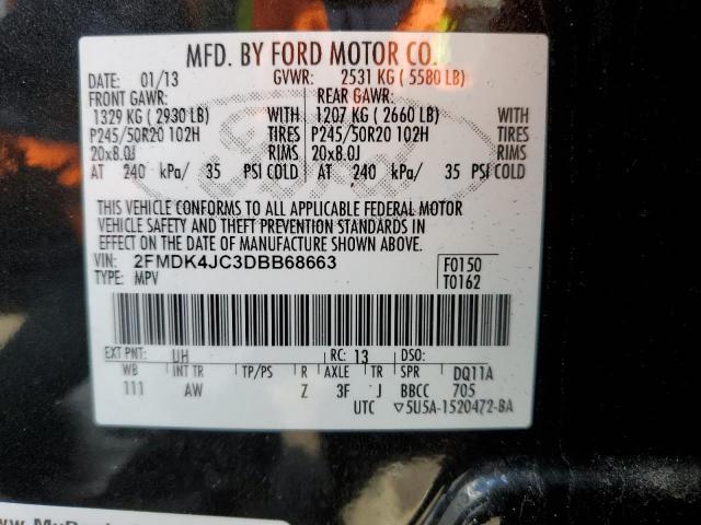 Photo 14 from auction – 2013 FORD EDGE SEL with VIN 2FMDK4JC3DBB68663