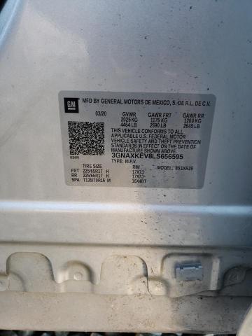 Photo 14 from auction – 2020 CHEVROLET EQUINOX LT with VIN 3GNAXKEV8LS656595
