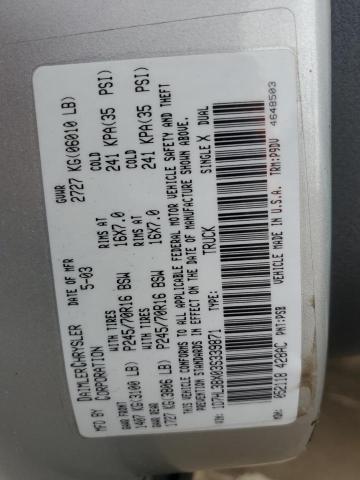 Photo 12 from auction – 2003 DODGE DAKOTA QUA with VIN 1D7HL38X03S339871