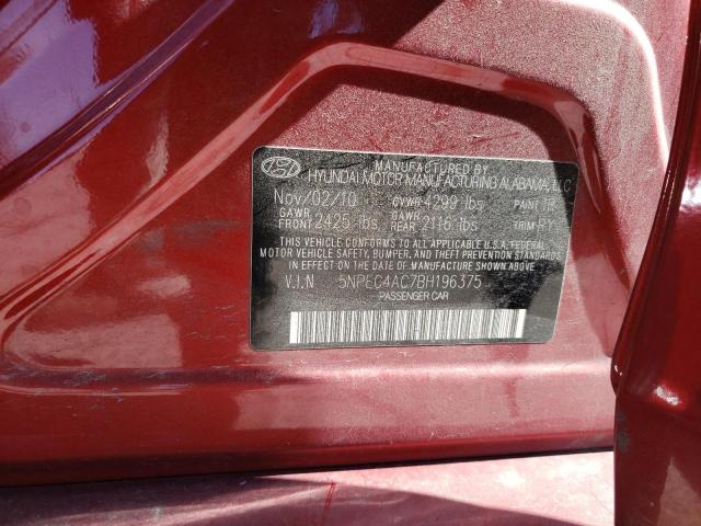 Photo 12 from auction – 2011 HYUNDAI SONATA SE with VIN 5NPEC4AC7BH196375