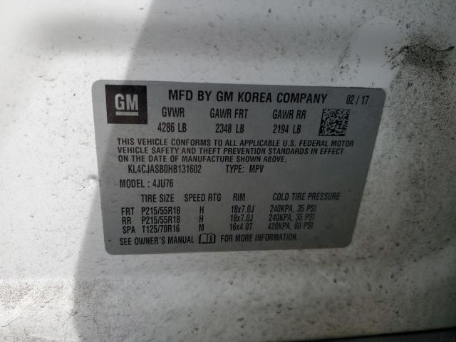 Photo 14 from auction – 2017 BUICK ENCORE PRE with VIN KL4CJASB0HB131602
