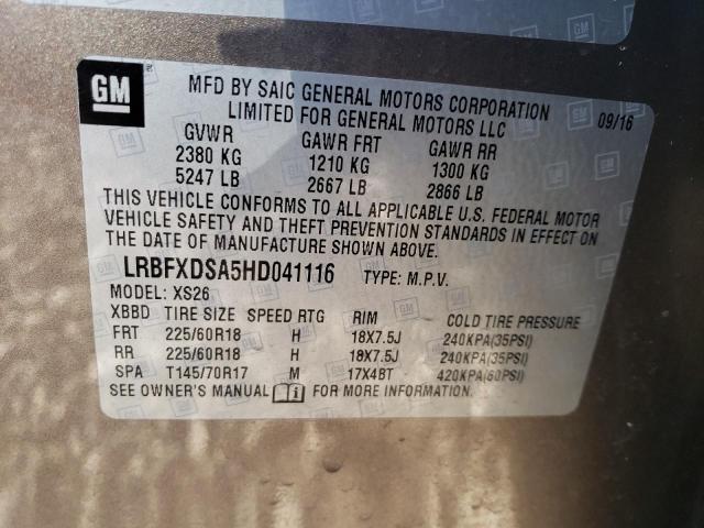 Photo 14 from auction – 2017 BUICK ENVISION E with VIN LRBFXDSA5HD041116