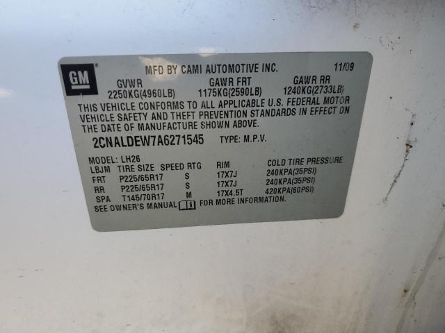 Photo 14 from auction – 2010 CHEVROLET EQUINOX LT with VIN 2CNALDEW7A6271545