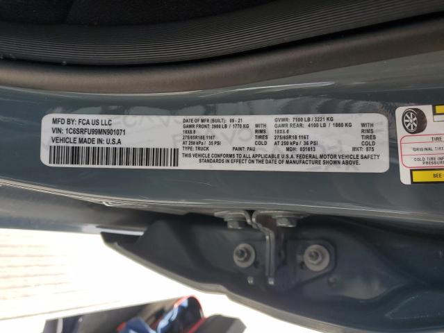 Photo 12 from auction – 2021 RAM 1500 TRX with VIN 1C6SRFU99MN901572