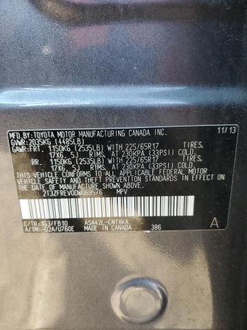 Photo 14 from auction – 2013 TOYOTA RAV4 LE with VIN 2T3ZFREV0DW069576