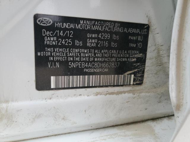 Photo 12 from auction – 2013 HYUNDAI SONATA GLS with VIN 5NPEB4AC8DH662837