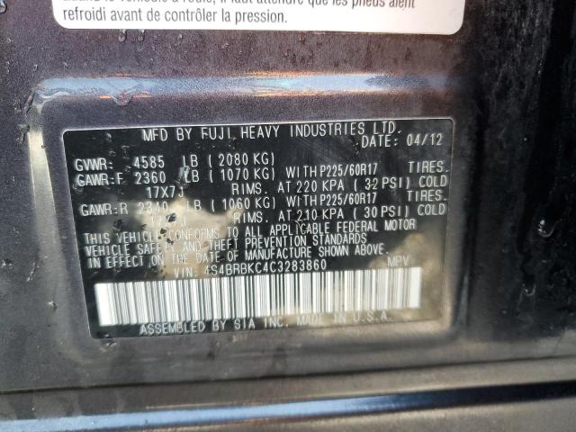 Photo 14 from auction – 2012 SUBARU OUTBACK 2. with VIN 4S4BRBKC4C3283860