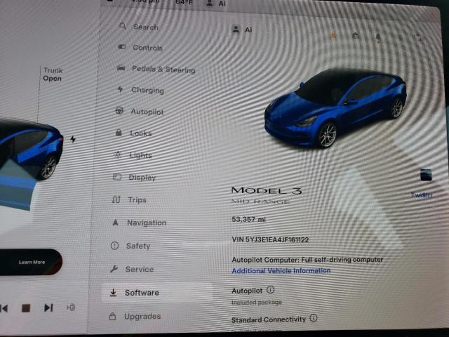 Photo 9 from auction – 2018 TESLA MODEL 3 with VIN 5YJ3E1EA4JF161122