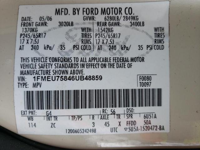 Photo 13 from auction – 2006 FORD EXPLORER L with VIN 1FMEU75846UB48859