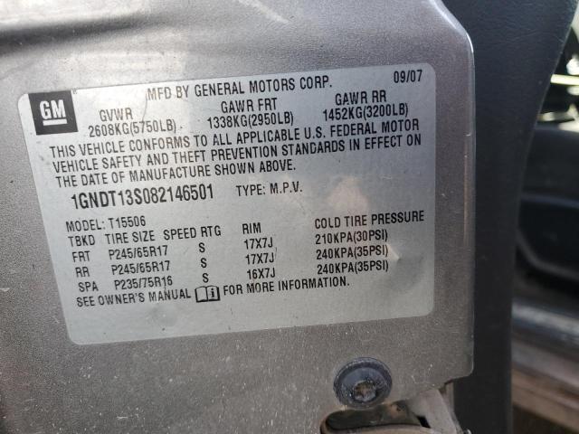 Photo 14 from auction – 2008 CHEVROLET TRAILBLAZE with VIN 1GNDT13S082146501