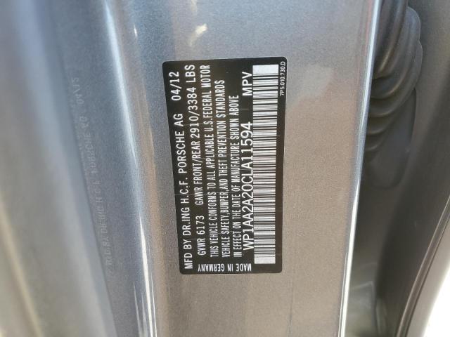 Photo 14 from auction – 2012 PORSCHE CAYENNE with VIN WP1AA2A20CLA11594