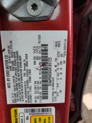 Photo 12 from auction – 2016 FORD FUSION SE with VIN 3FA6P0HDXGR185123