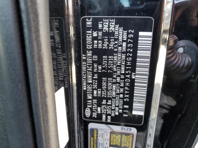 Photo 14 from auction – 2017 KIA SORENTO EX with VIN 5XYPHDA51HG223792
