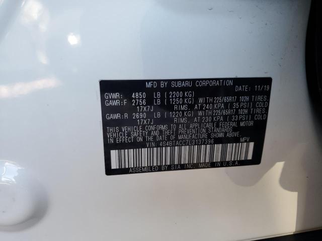 Photo 12 from auction – 2020 SUBARU OUTBACK PR with VIN 4S4BTACC7L3137396