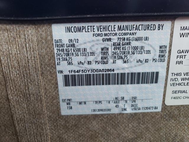 Photo 10 from auction – 2013 ITAS MOTORHOME with VIN 1F64F5DY3D0A02864