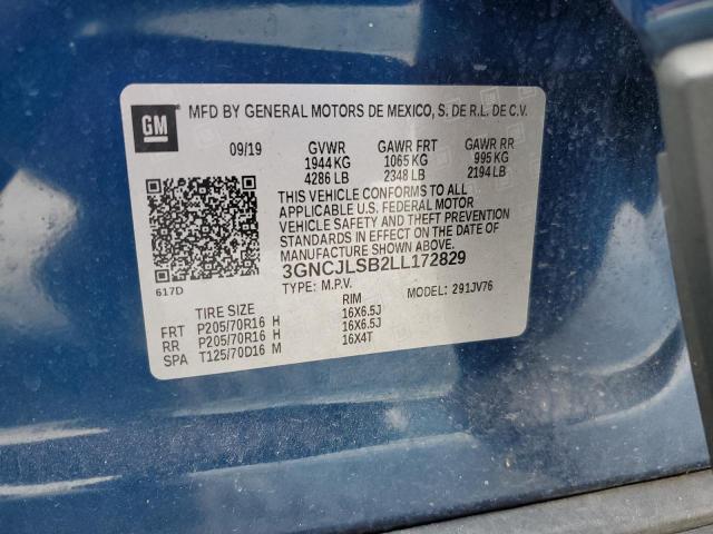 Photo 14 from auction – 2020 CHEVROLET TRAX with VIN 3GNCJLSB2LL172829