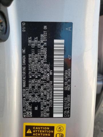 Photo 14 from auction – 2010 LEXUS RX 350 with VIN 2T2ZK1BAXAC022748