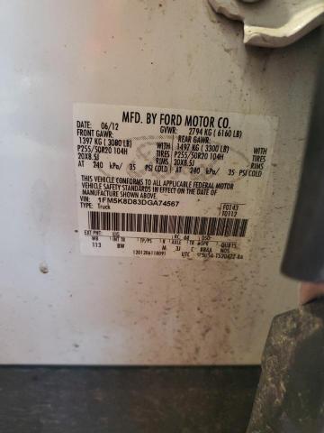 Photo 14 from auction – 2013 FORD EXPLORER X with VIN 1FM5K8D83DGA74567