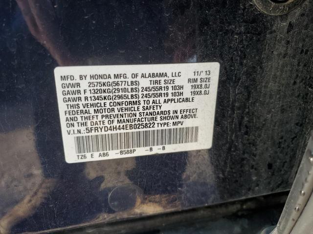 Photo 14 from auction – 2014 ACURA MDX TECHNO with VIN 5FRYD4H44EB025822