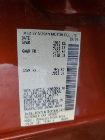 Photo 12 from auction – 2020 NISSAN ALTIMA SR with VIN 1N4BL4CV7LN309850