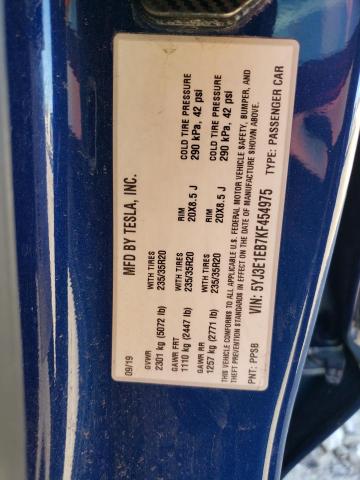 Photo 13 from auction – 2019 TESLA MODEL 3 with VIN 5YJ3E1EB7KF454975