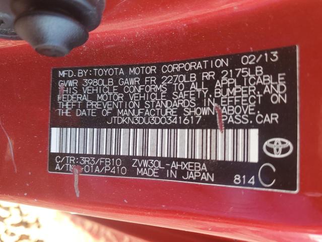 Photo 12 from auction – 2013 TOYOTA PRIUS with VIN JTDKN3DU3D0341617