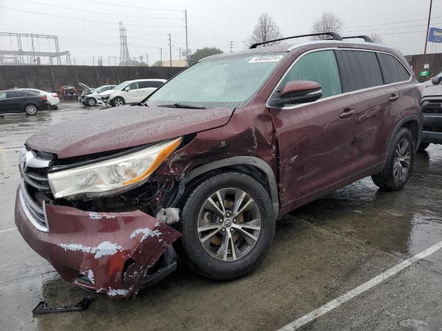 TOYOTA HIGHLANDER 2016 with VIN 5TDKKRFH0GS186893 - Photo from auction