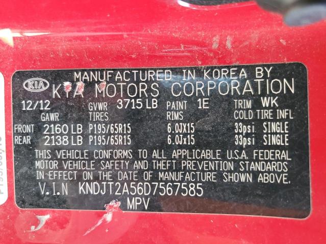 Photo 14 from auction – 2013 KIA SOUL with VIN KNDJT2A56D7567585
