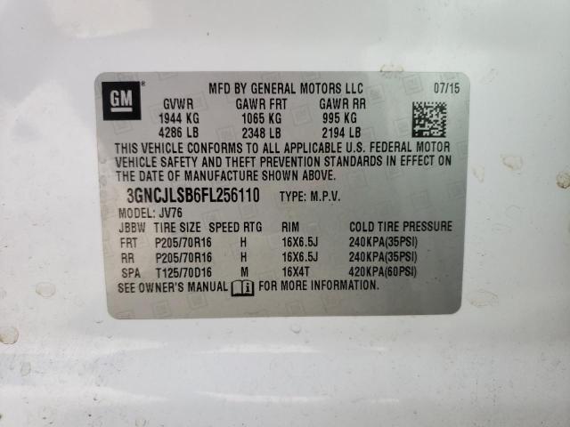 Photo 14 from auction – 2015 CHEVROLET TRAX 1LT with VIN 3GNCJLSB6FL256110