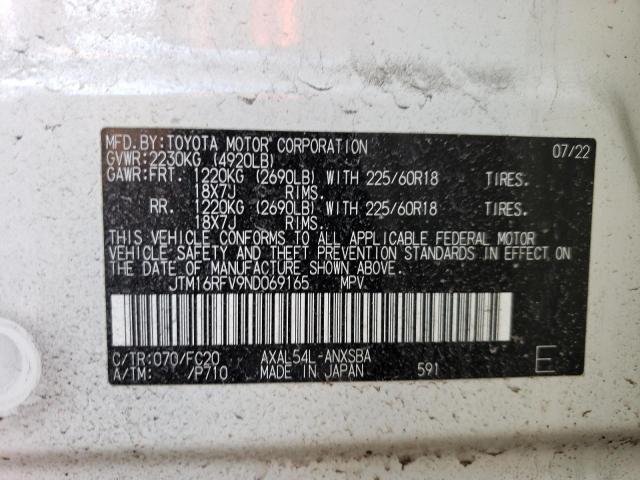 Photo 13 from auction – 2022 TOYOTA RAV4 SE with VIN JTM16RFV9ND069165