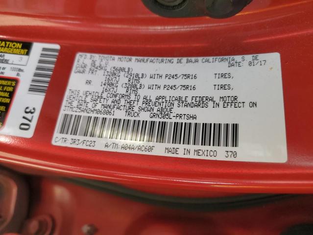 Photo 12 from auction – 2017 TOYOTA TACOMA DOU with VIN 3TMCZ5AN2HM068061