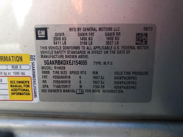 Photo 14 from auction – 2014 BUICK ENCLAVE with VIN 5GAKRBKDXEJ154695