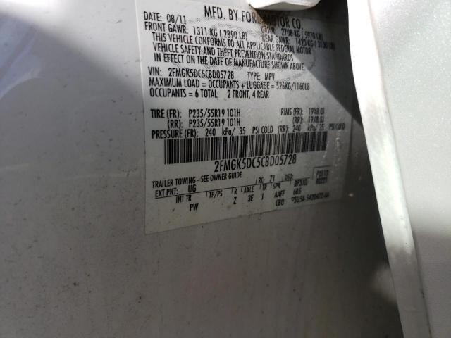 Photo 14 from auction – 2012 FORD FLEX LIMIT with VIN 2FMGK5DC5CBD05728