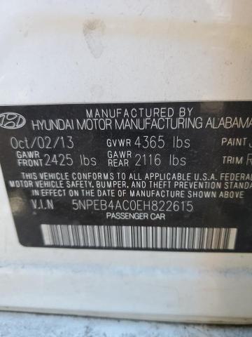 Photo 12 from auction – 2014 HYUNDAI SONATA GLS with VIN 5NPEB4AC0EH822615