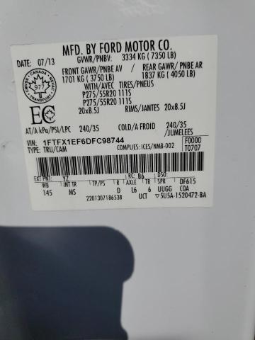 Photo 12 from auction – 2013 FORD F150 SUPER with VIN 1FTFX1EF6DFC98744
