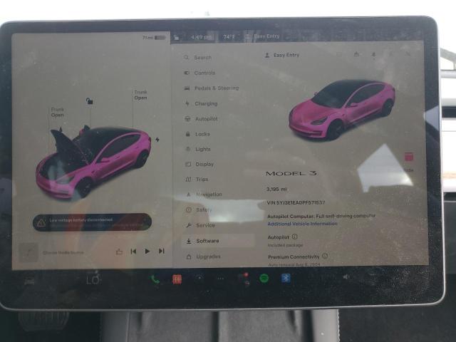 Photo 9 from auction – 2023 TESLA MODEL 3 with VIN 5YJ3E1EA0PF571537
