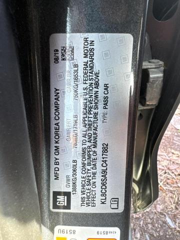 Photo 10 from auction – 2020 CHEVROLET SPARK 1LT with VIN KL8CD6SA9LC417882